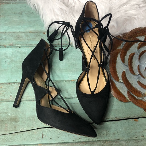 Jessica Simpson Shoes - Jessica Simpson Heels 7.5M Black VERSIE LaceUp